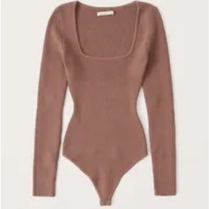 Abercrombie Long-Sleeve Squareneck Sweater Bodysuit